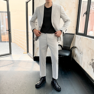 礼服套装 晚宴套装男士修身单扣装套装 两色选择 LJT1905/P240图片