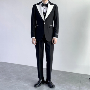 奢华婚礼基础款 男士单扣包边礼服套装 晚宴套装 XZ801/P310图片
