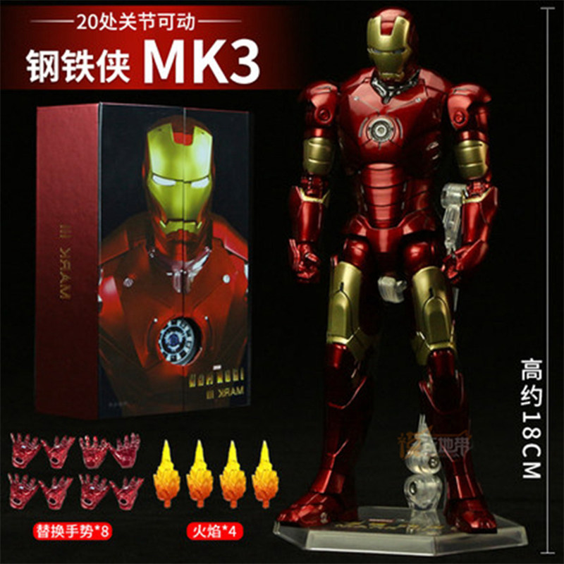 现货 中动 漫威 钢铁侠 mk3 格纳库 复联 复仇者联盟 可动 成品