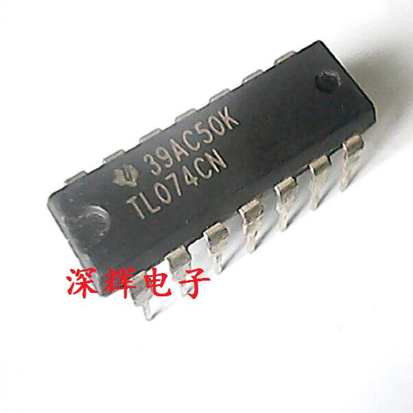 直插 TL074CN 进口拆机运算放大器 DIP-14封装 可直拍
