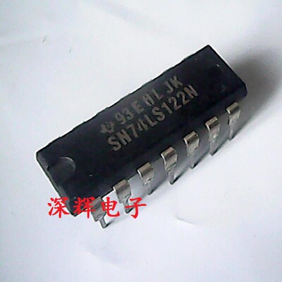 直插 SN74LS122N 74LS122 单稳态触发器 DIP-14 可直拍