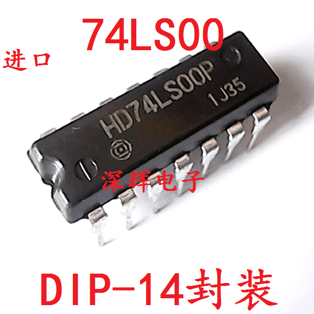 直插 HD74LS00P SN74LS00N 进口拆机逻辑IC芯片 DIP-14 可直拍