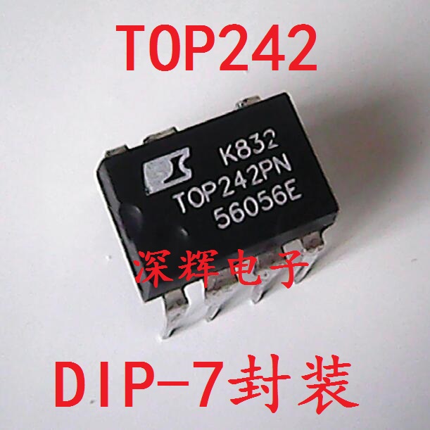 直插 TOP242P TOP242PN 电源管理IC芯片 DIP-7脚 可直拍 进口拆机