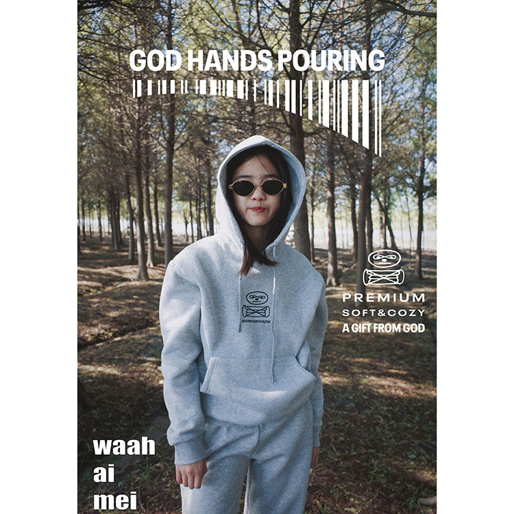 WAAH秋冬新款原创定制男女中大童套头加绒加厚休闲运动刺绣大卫衣