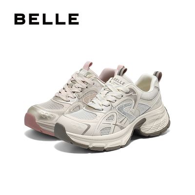 百丽老爹鞋透气网面女鞋子休闲鞋