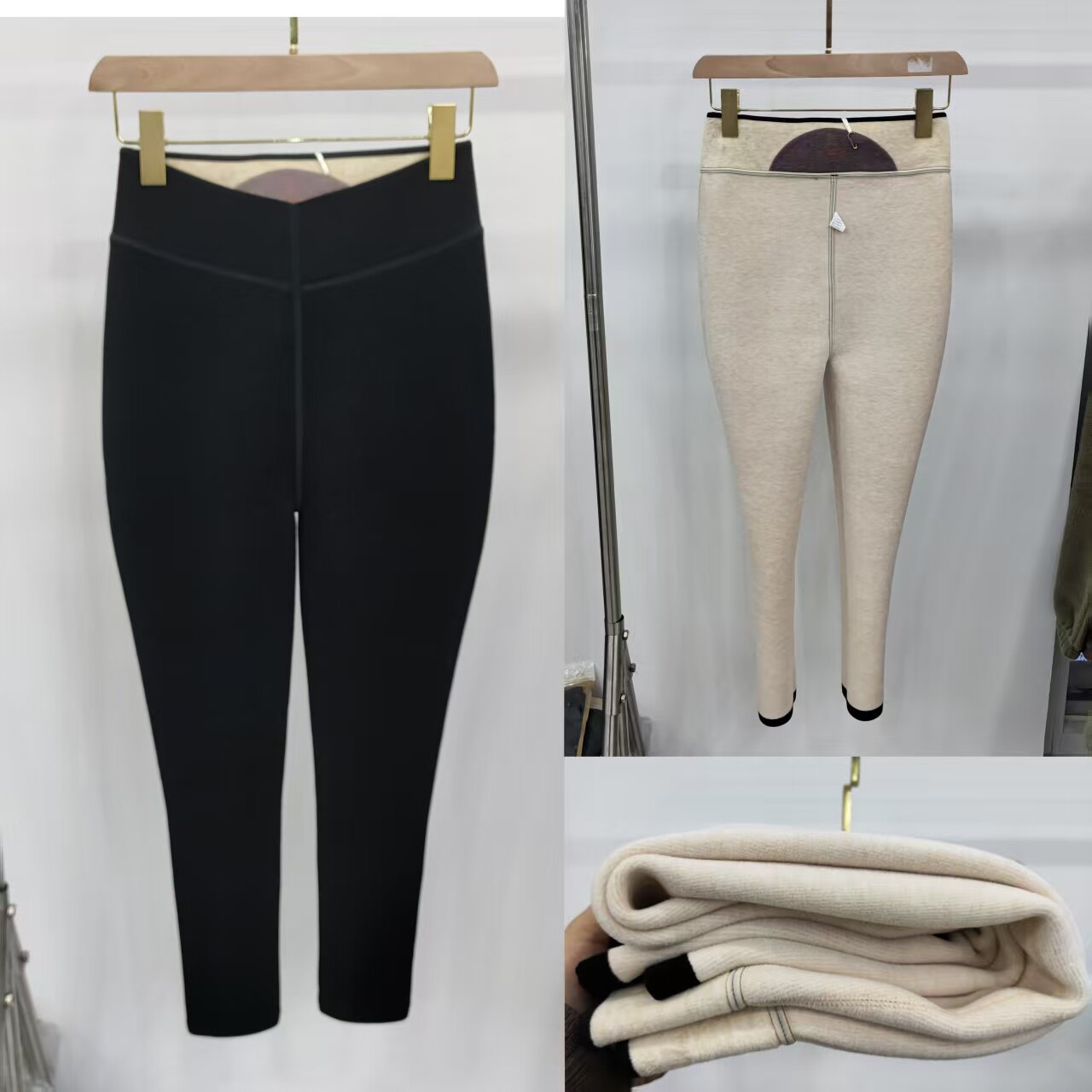 高腰加厚保暖打底裤女士弹力加肥