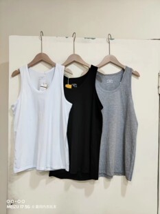 0039 工字跨栏精梳棉吸汗衫 男士 冰感亲肤弹力背心内穿打底上衣夏季