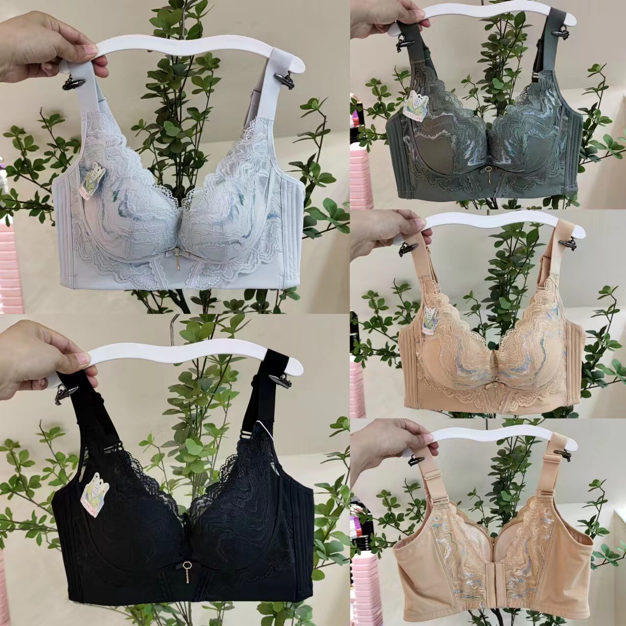 中厚B杯小胸聚拢内衣调整型文胸