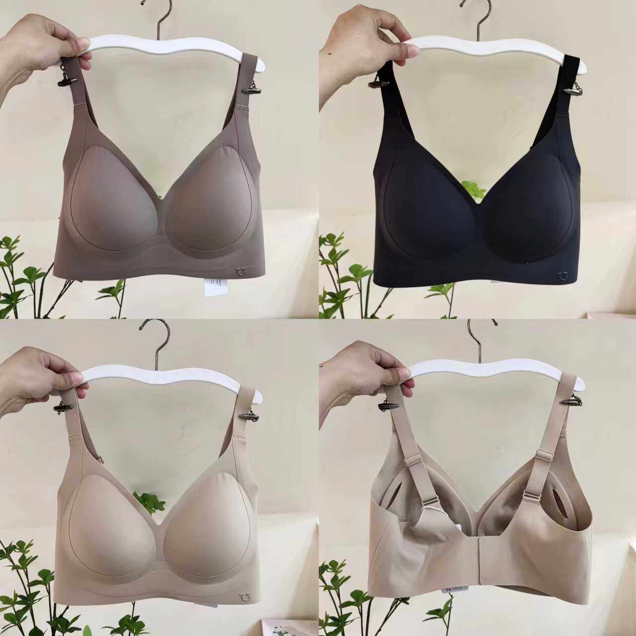 2件装无痕固定托托杯内衣女ABC杯聚拢调整提拉塑型美背文胸罩1029