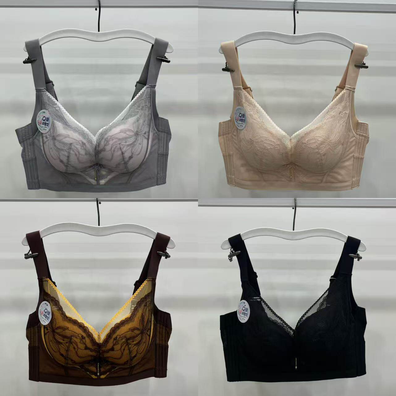 中厚B杯无钢圈聚拢收副乳文胸