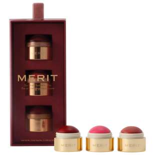 新款MERIT The Mini Flush Blush Balm Trio腮红膏套装3*4.5g
