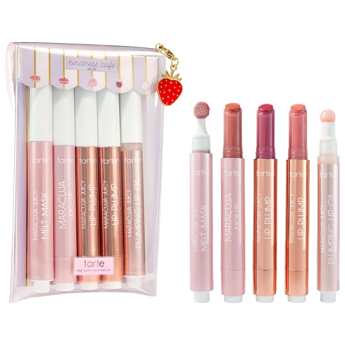 新款 tarte sweet indulgences maracuja juicy唇膏套装2.7mlx5