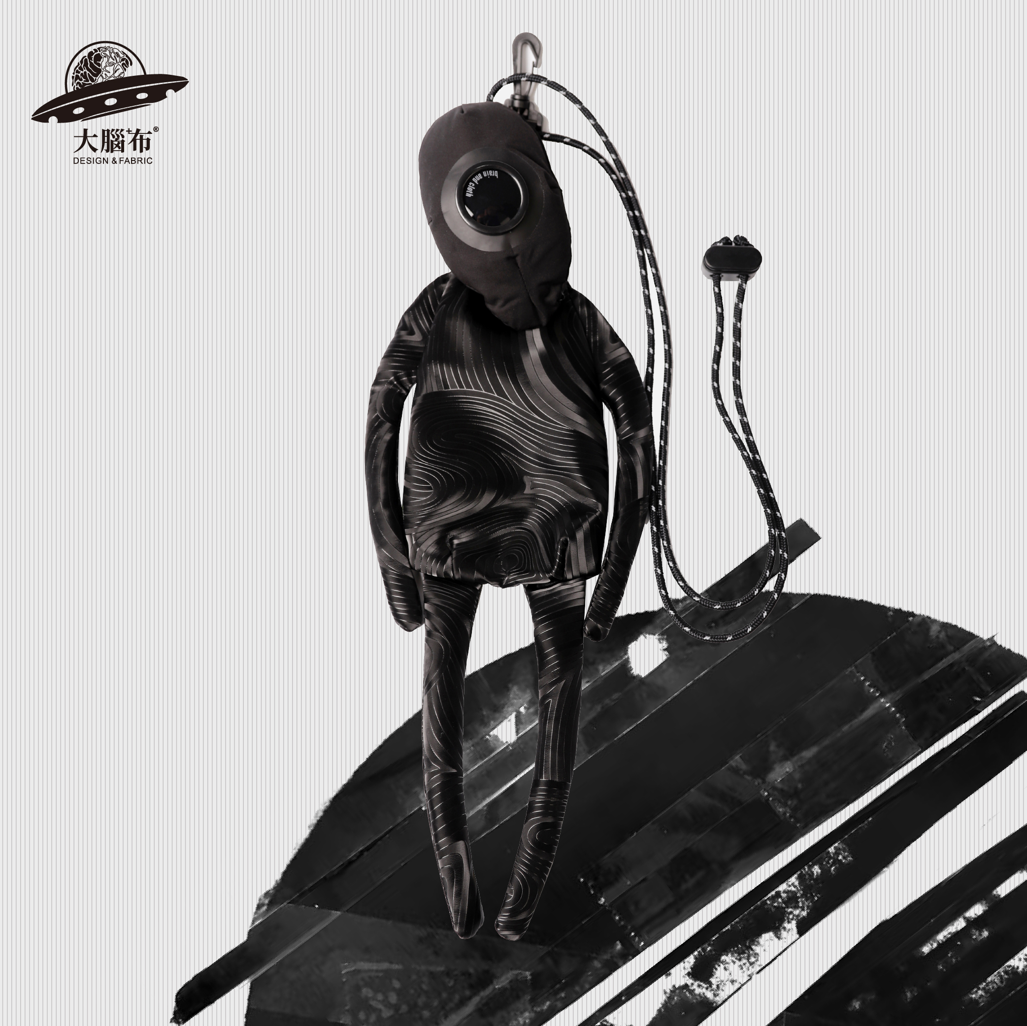 圣诞礼物黑指纹外星人手机挎包新