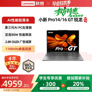 聯(lián)想小新Pro14 銳龍標(biāo)壓 Pro16 2025 16英寸游戲輕薄筆記本電腦 政府補(bǔ)貼20% 學(xué)習(xí)辦公 游戲設(shè)計(jì)護(hù)眼屏