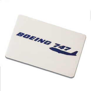 我爱飞行|美国波音BOEING747飞机剪影公交卡贴证件卡饭卡贴纸