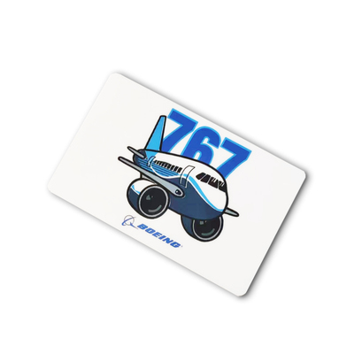 我爱飞行|美国波音BOEING767卡通飞机公交卡贴证件卡饭卡贴纸