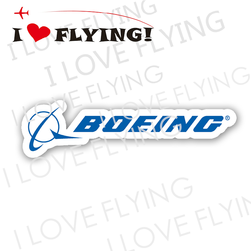 我爱飞行|BOEING美国波音航空旅行登机拉杆箱贴纸潮贴