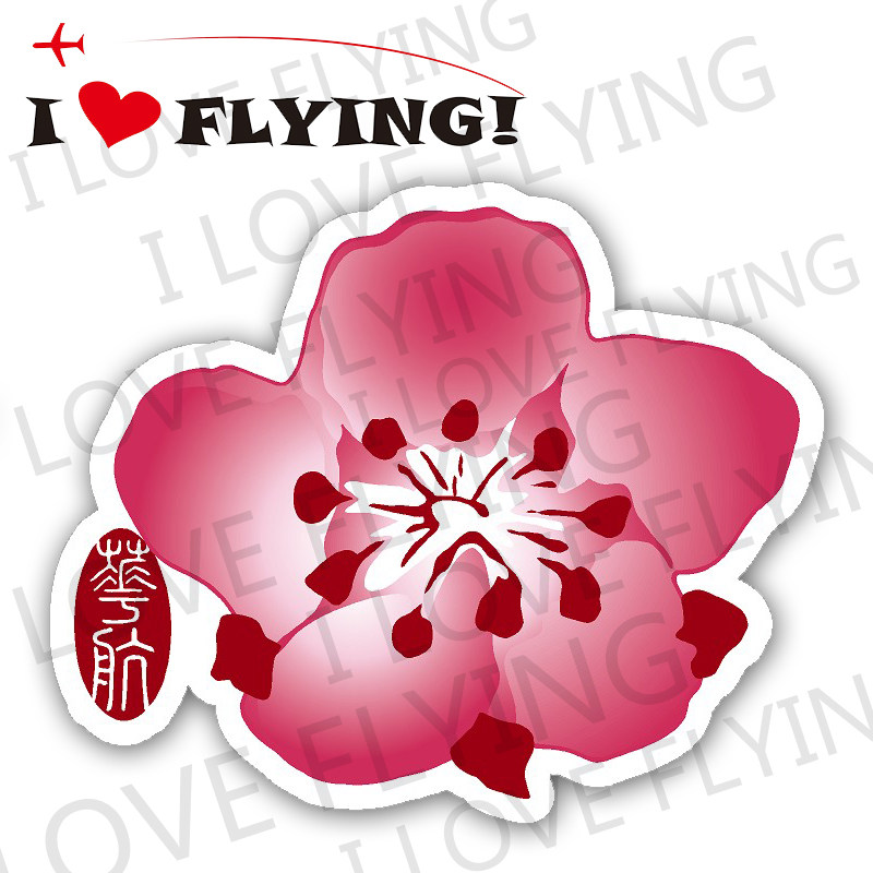 我爱飞行|中华航空CI旅行登机CREW飞行机组拉杆箱贴纸潮贴不干胶