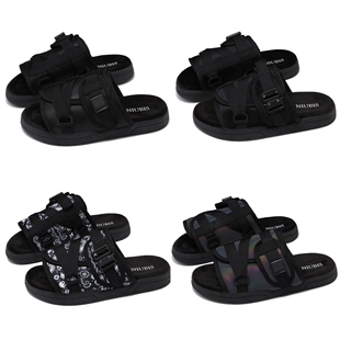 男女同款 外穿2025高级感陈冠希潮牌网红爆款 沙滩一字拖 男夏季 拖鞋