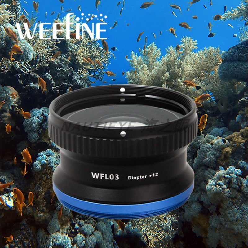 WEEFINE WFL03 M67潜水相机镜头潜水摄影水下+12近拍微距转接镜头