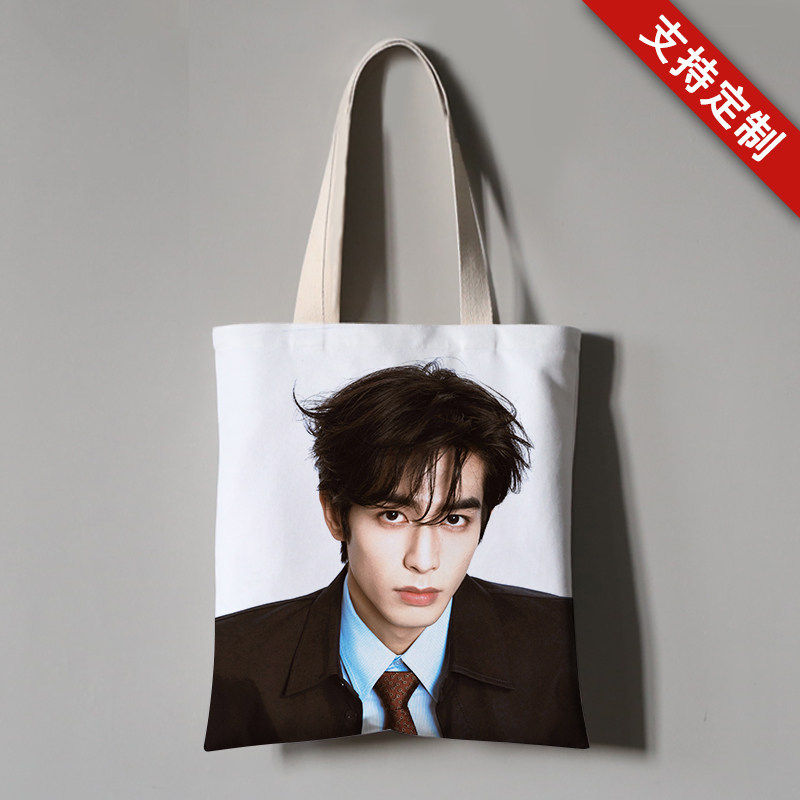 骄阳似我宋威龙林屿森周边同款帆布袋定制照片明星应援手提包礼物