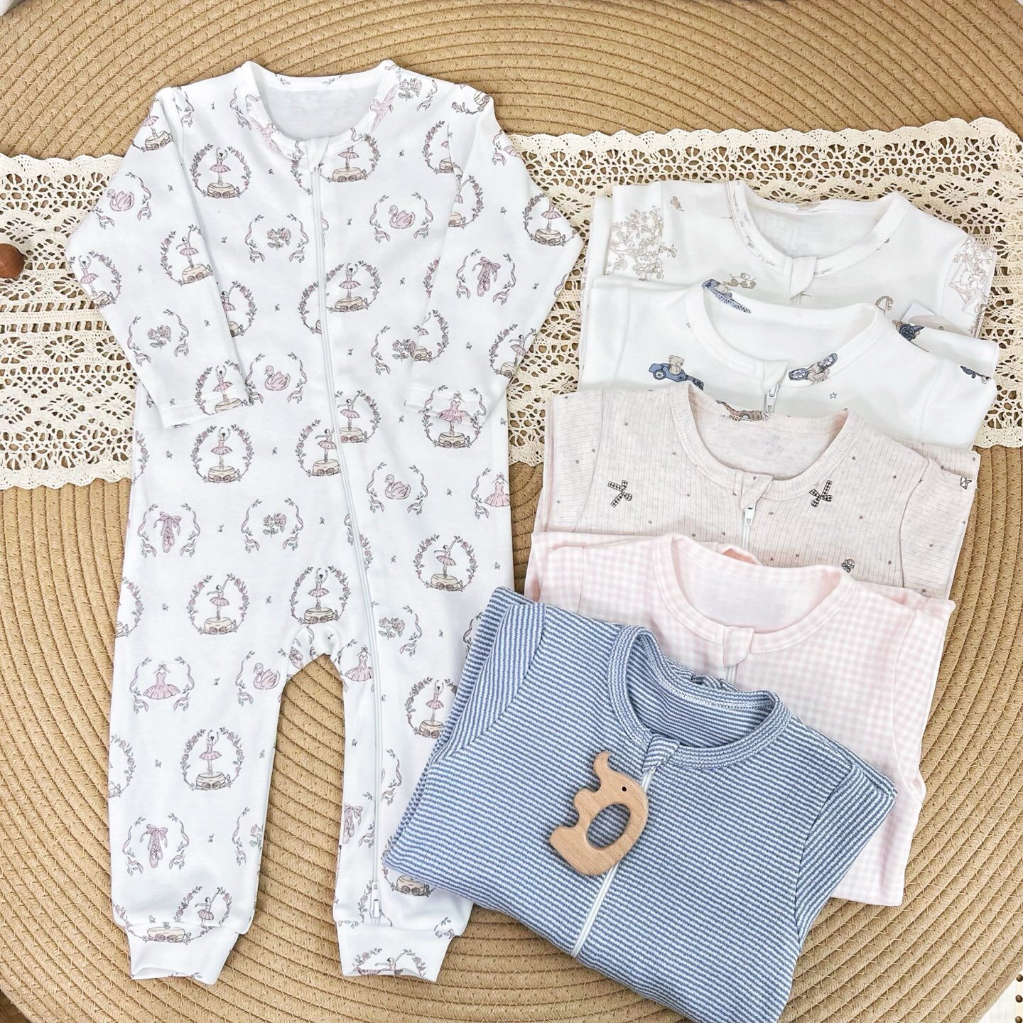 婴幼儿甜美小清新长袖拉链连身衣连身衣/爬服/哈衣