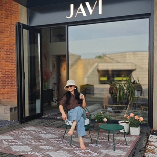 PET材质户外地毯JAVI 印度进口手工编织地毯几何图形 180*275