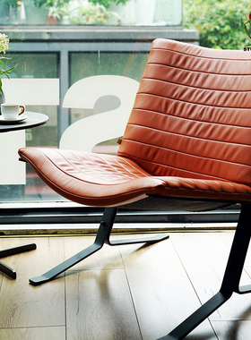 STUDIOFH KEBE老鹰休闲沙发家用靠背椅 客厅全青皮进口皮简约现代