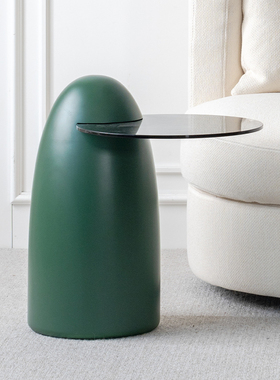 Studio FH/企鹅茶几/哑光绿色烤漆/圆润造型