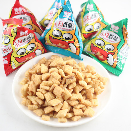 8月小马兄弟小马酥经典怀旧膨化休闲零食三角形锅巴童年小吃多味