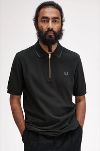 FP佛莱德派瑞夏季休闲拉链短袖翻领T恤POLO衫纯棉m12