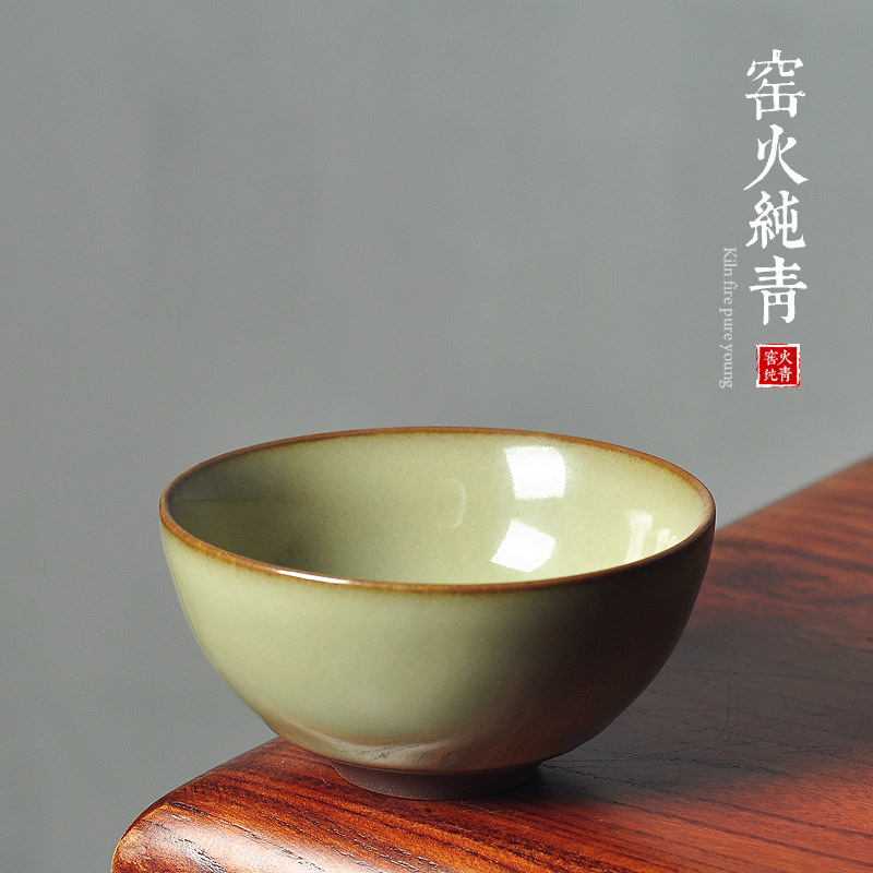 大号普洱茶碗龙窑柴烧大号主人杯