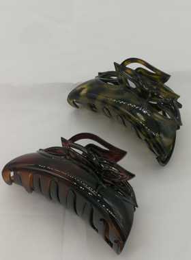 商城新品 镂空树叶图型抓，法国韦妮weiny发饰长7cm，D2121