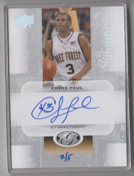 【mj卡世界】nba球星卡 ud 克里斯 保罗 签名 经典亲笔签字卡限5