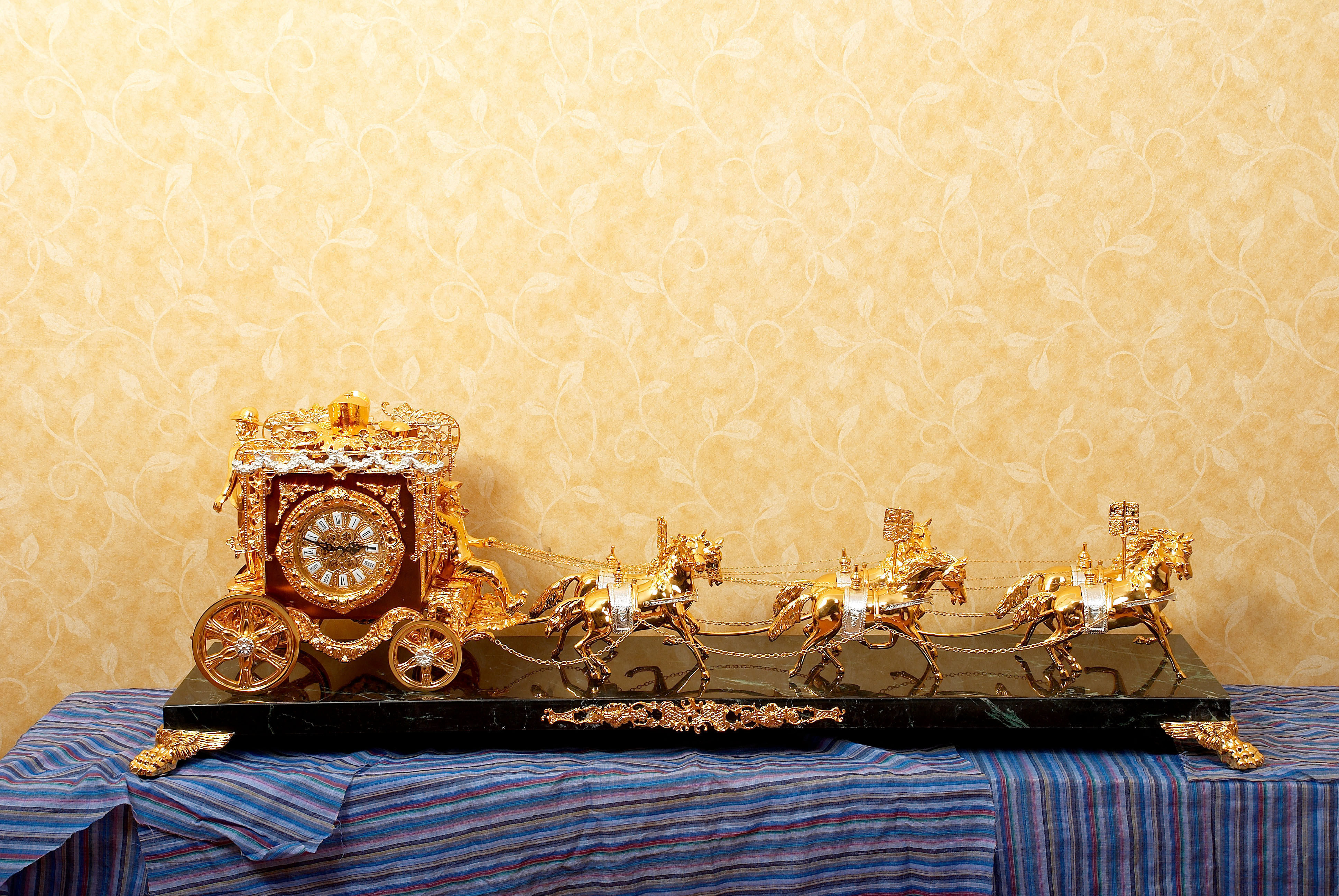 日本精工石英中式台古典整点报时台钟金属铜钟送领导乔迁客厅礼品