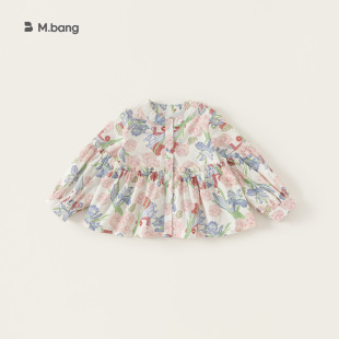 春装 上衣女宝宝娃娃衫 女童碎花衬衫 儿童洋气长袖 2026新款 YAYA童装