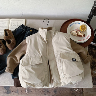 木野冬季夹棉马甲湖州织里童装男童韩版加厚保暖外套儿童百搭棉服