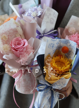 精美优雅迷你永生花真花团购礼盒