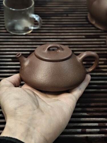 底槽清心舟石瓢180cc宜兴紫砂壶正宗原矿手工泡茶壶茶具