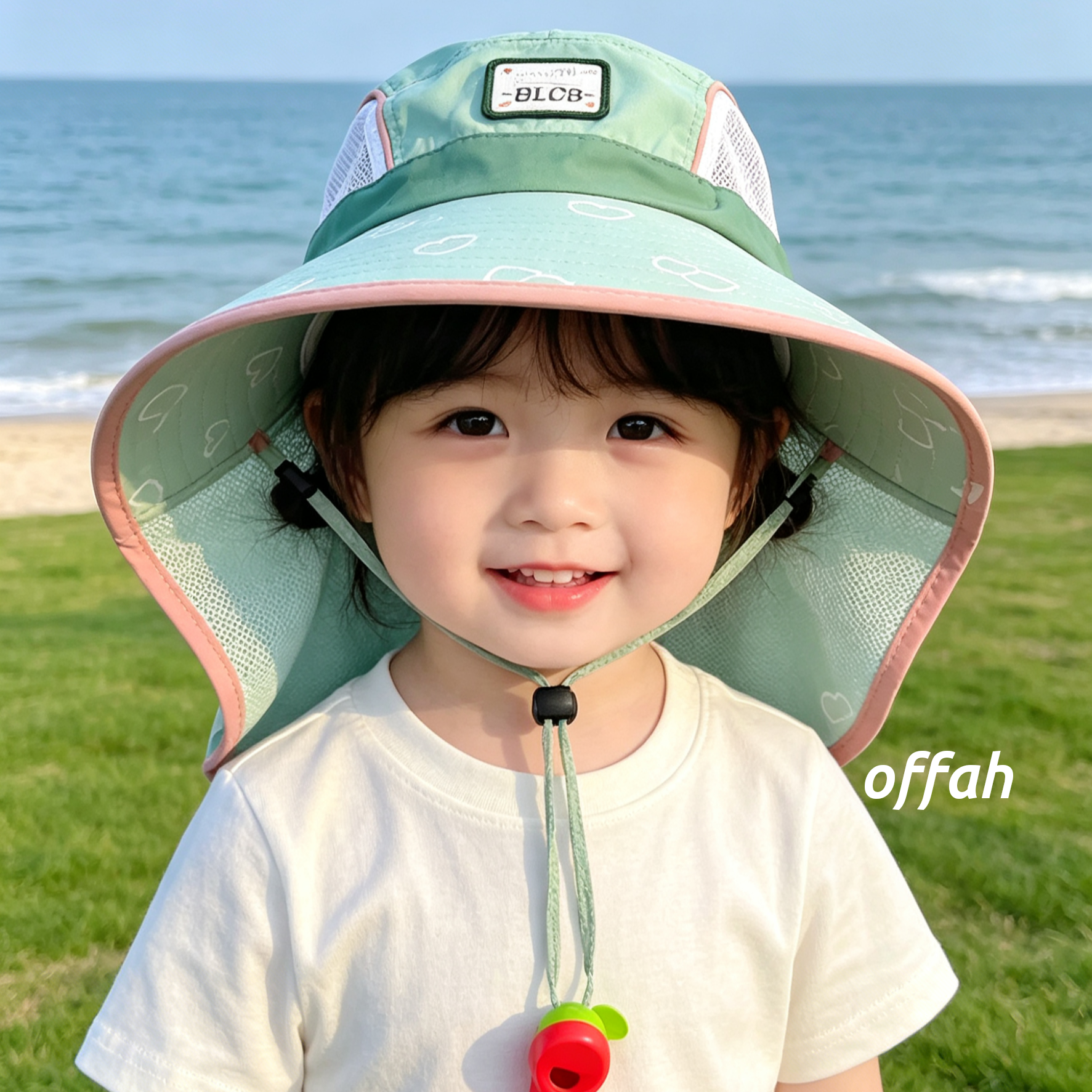 儿童帽子夏季防紫外线男童女童大帽檐遮阳防晒帽夏天男孩太阳透气