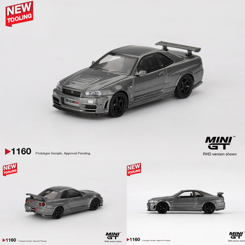 预售MINIGT 1:64 #1160 尼桑Nissan Skyline GT-R R34 汽车模型