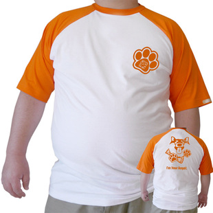 bear救生锤熊熊大码春夏装插肩拼色圆领短袖T恤柴犬小熊多款