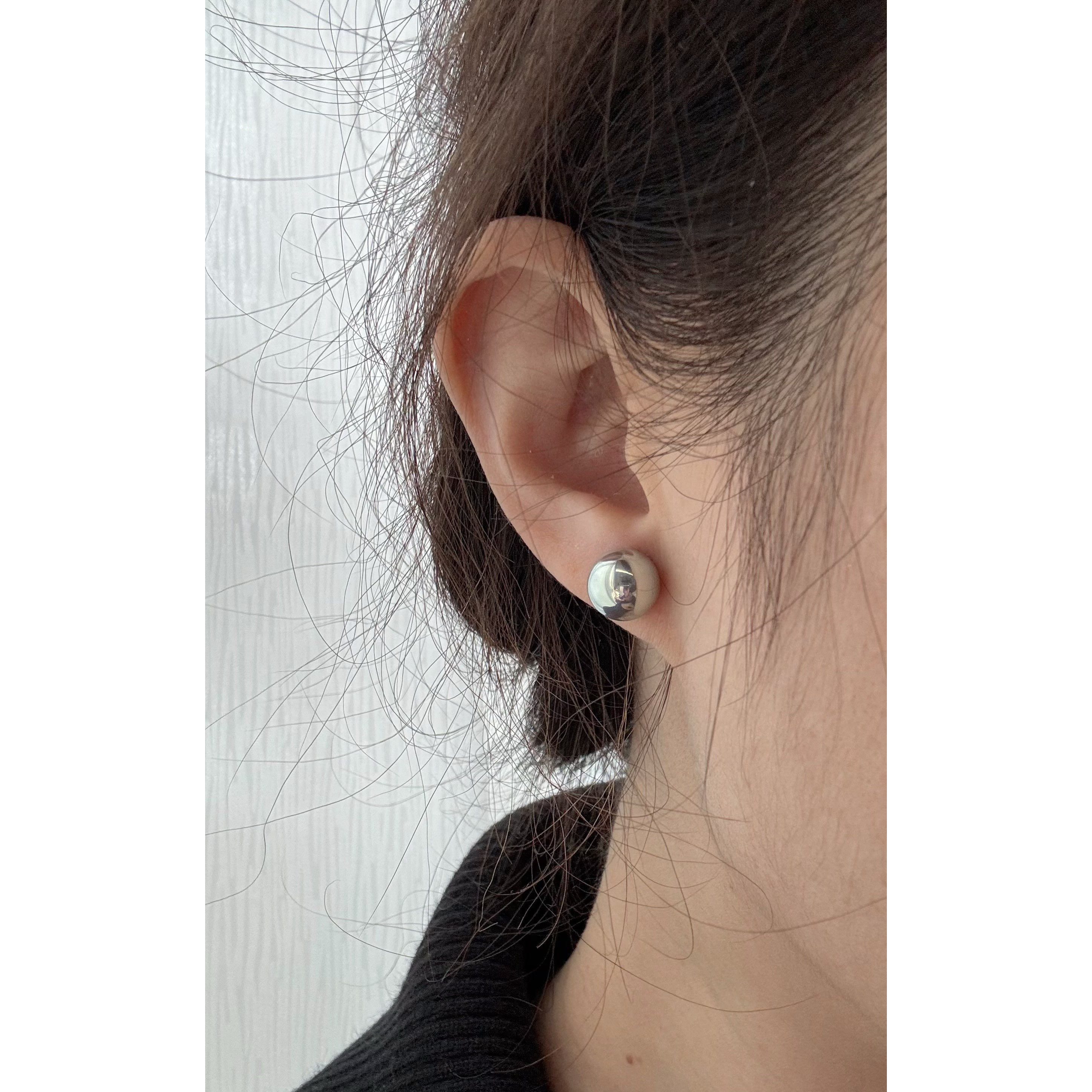 明显同款珍珠纯银女耳钉施家灰色真多麻耳饰轻奢气质简约圆形女性,饰品/流行首饰/时尚饰品新,银饰耳饰,淘宝优惠券,粉丝福利购,淘宝优惠卷