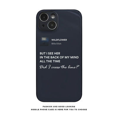 Billie Eilish碧梨比莉WILDFLOWER手机壳苹果15pm华为p60荣耀100小米12红米vivoiqoo一加opporeno钢化玻璃壳x