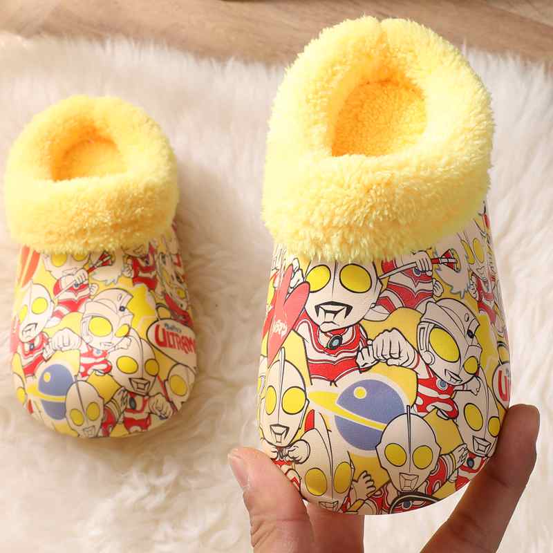 女孩防水半包跟中小童软底棉拖鞋