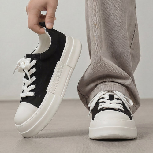 厚底增高板鞋潮牌高级感百搭布鞋