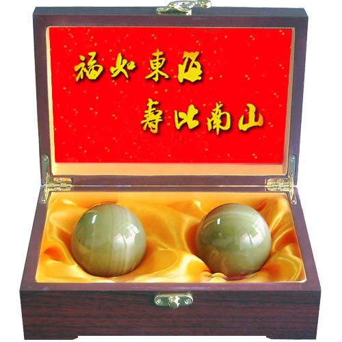 福立升品牌精选玉石球保健球生日礼物健身球手球有证书送朋友老师