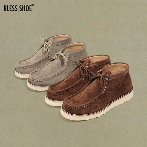 BLESSSHOE复古风真皮袋鼠鞋