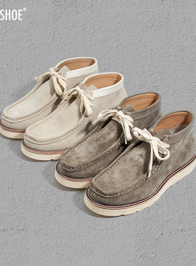 【潮WOO专属】BLESS SHOE WALLABEE内外全真皮 麂皮袋鼠靴 工装鞋