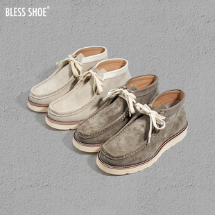 SHOE BLESS WALLABEE内外全真皮 麂皮袋鼠靴 鞋 工装 潮WOO专属
